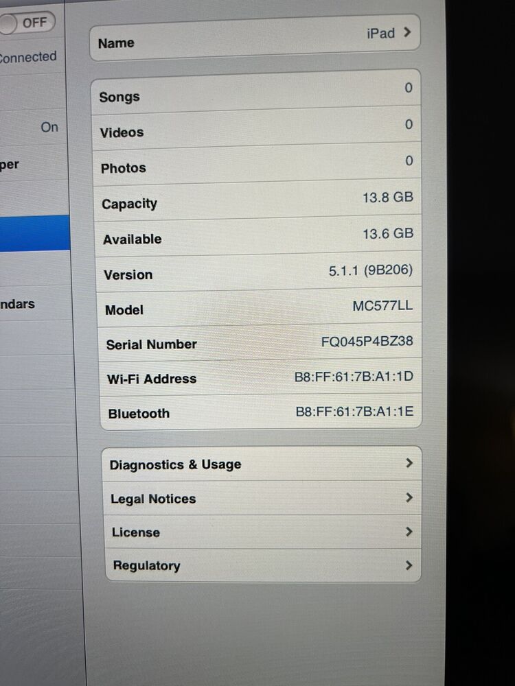 Apple iPad 1st Generation 9.7" 16GB Wi-Fi - Grade B+