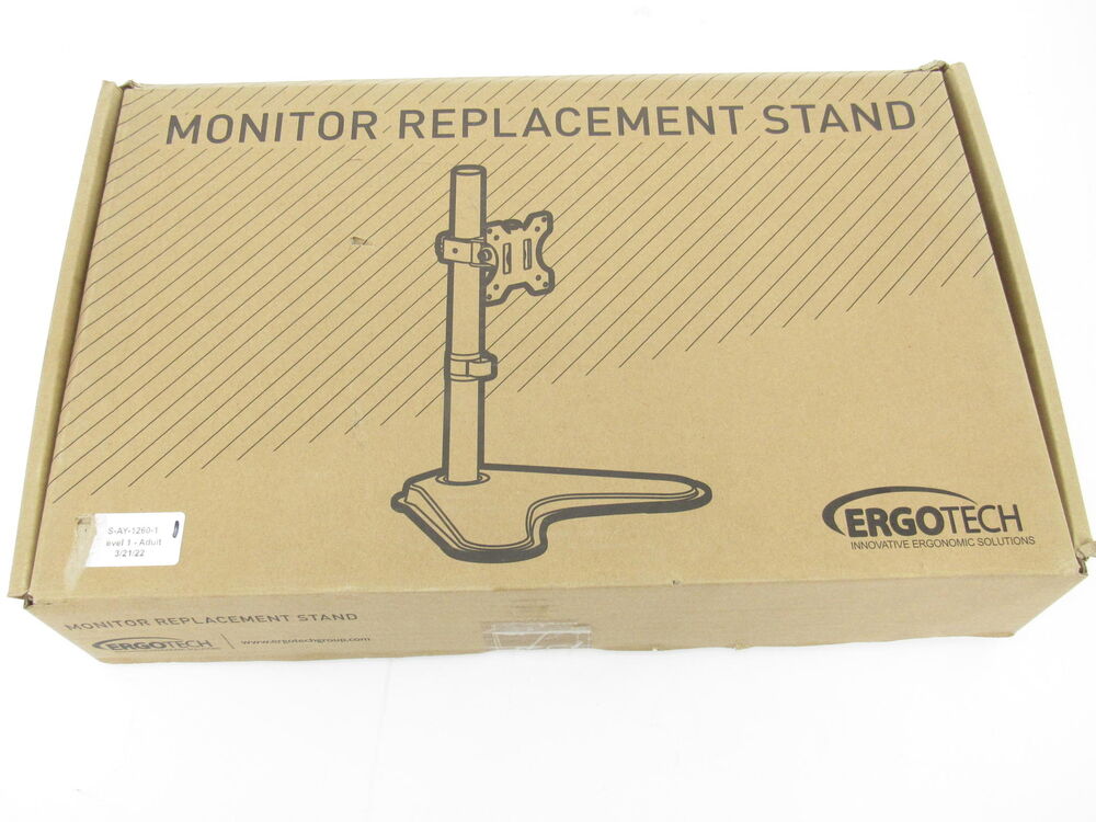 Ergotech DMRS-1 Adjustable Monitor Stand for Ergonomic Workspace