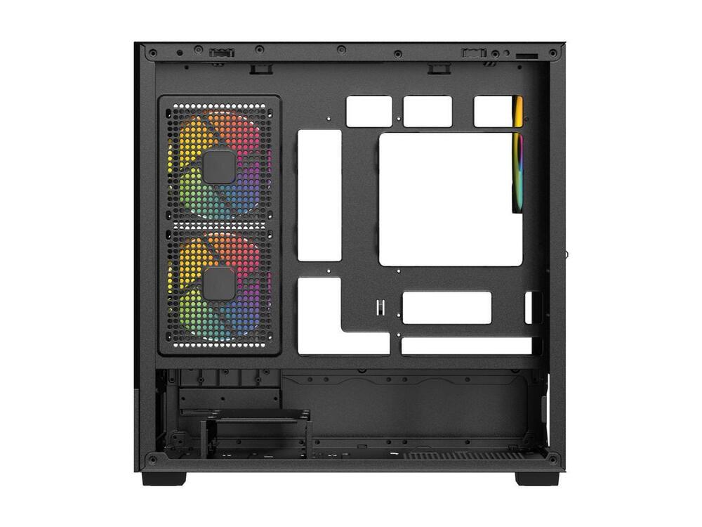 DIYPC ARGB-N1-BK Black USB3.0 /Type C Micro ATX Gaming Computer Case with Dual Tempered Glass