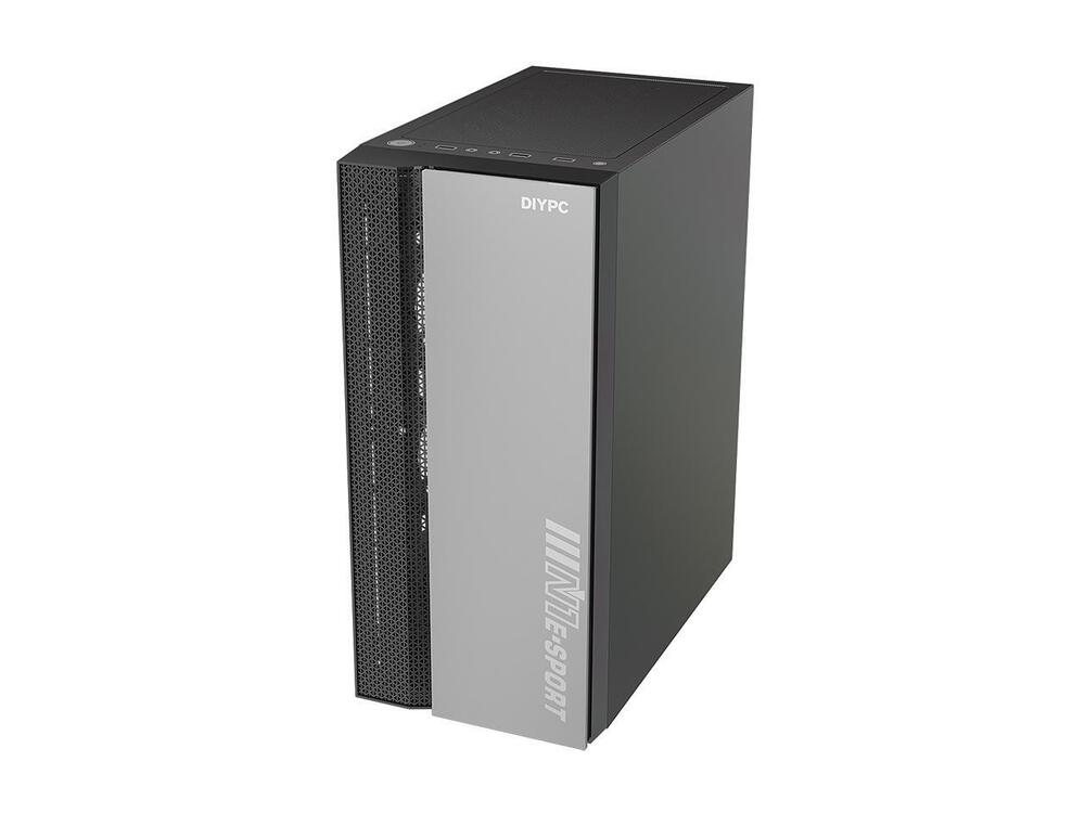DIYPC Black USB 3.0 Steel Tempered Glass ATX Mid Tower Computer Case DIY-S08-BK