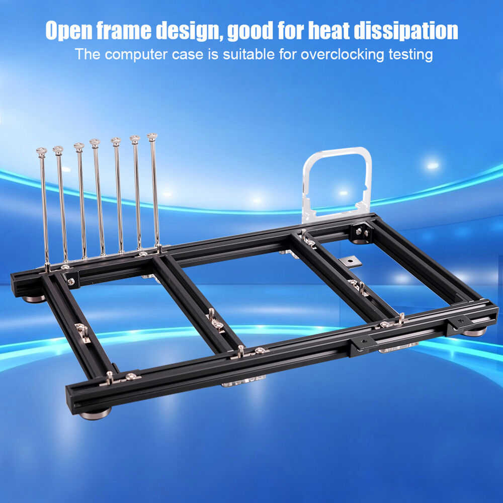 Premium Aluminum ATX Open Frame PC Case for Overclocking