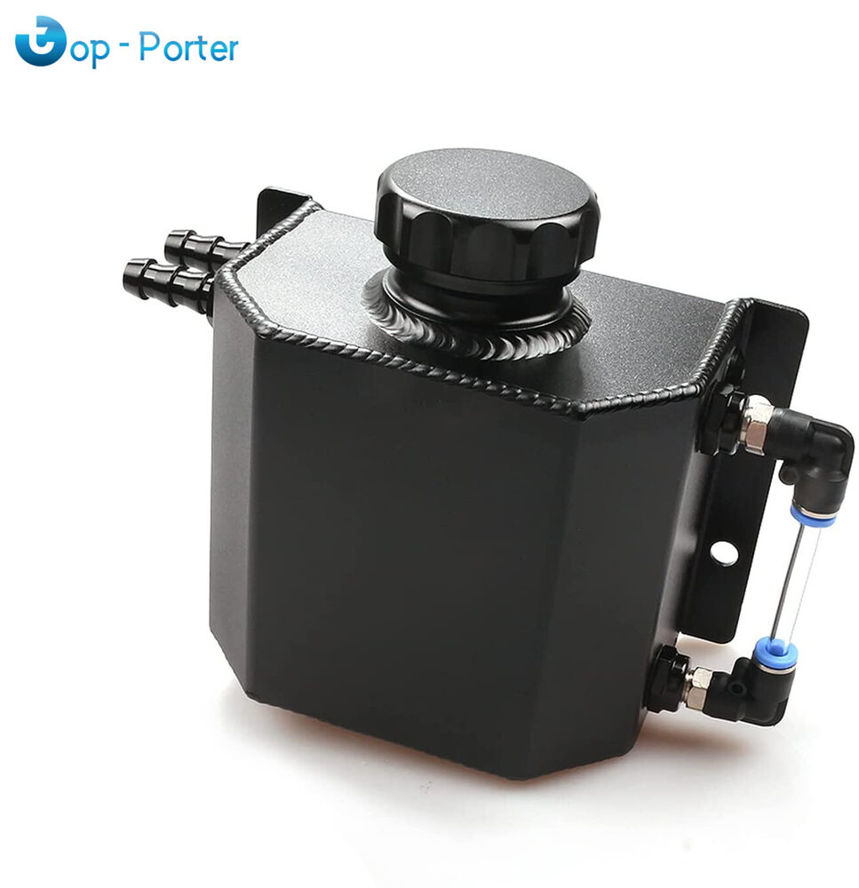 1L Aluminum Radiator Coolant Overflow Bottle - Universal Fit