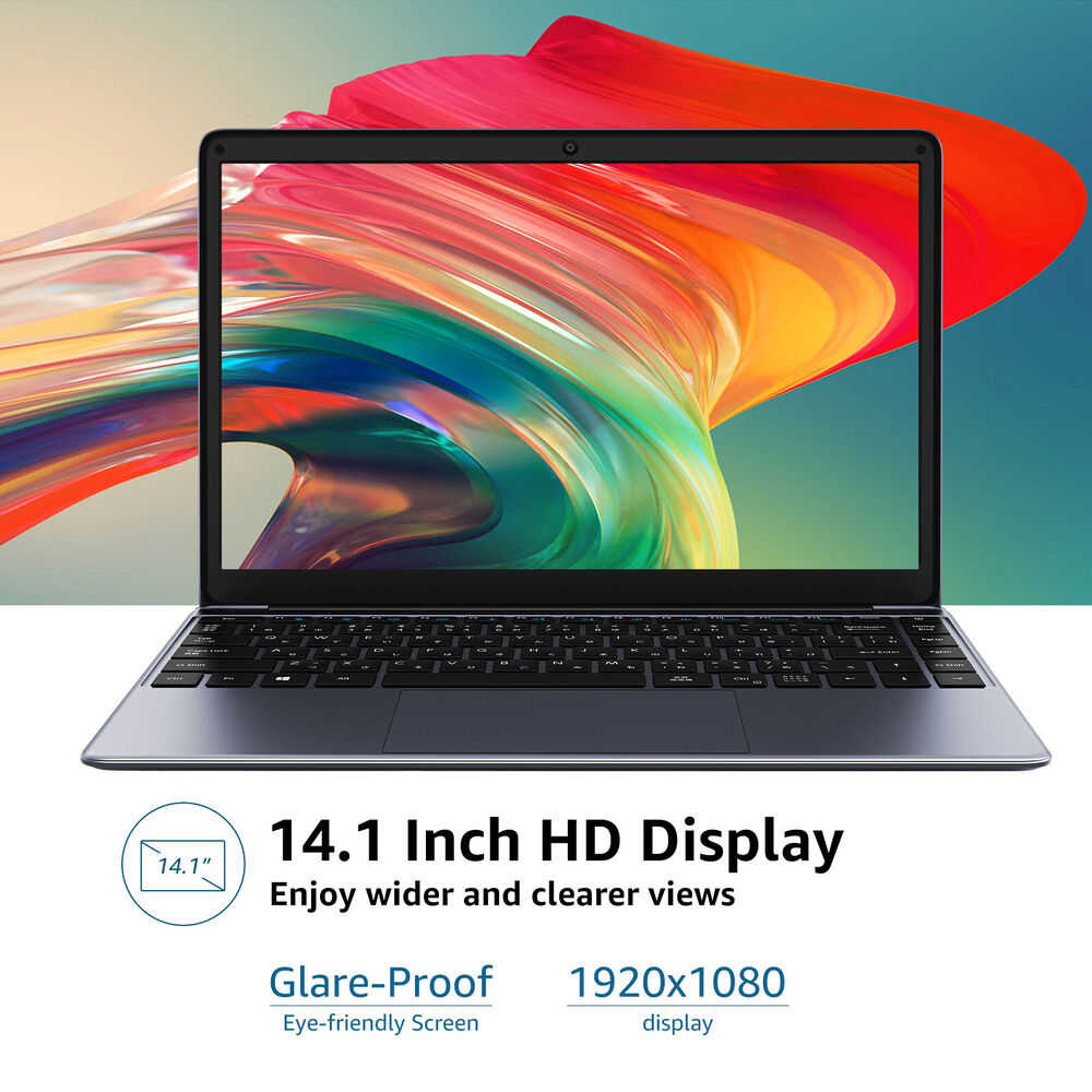 CHUWI 14.1" Laptop - Intel Celeron 2.8GHz, 8GB RAM, 256GB SSD, HDMI - Gray