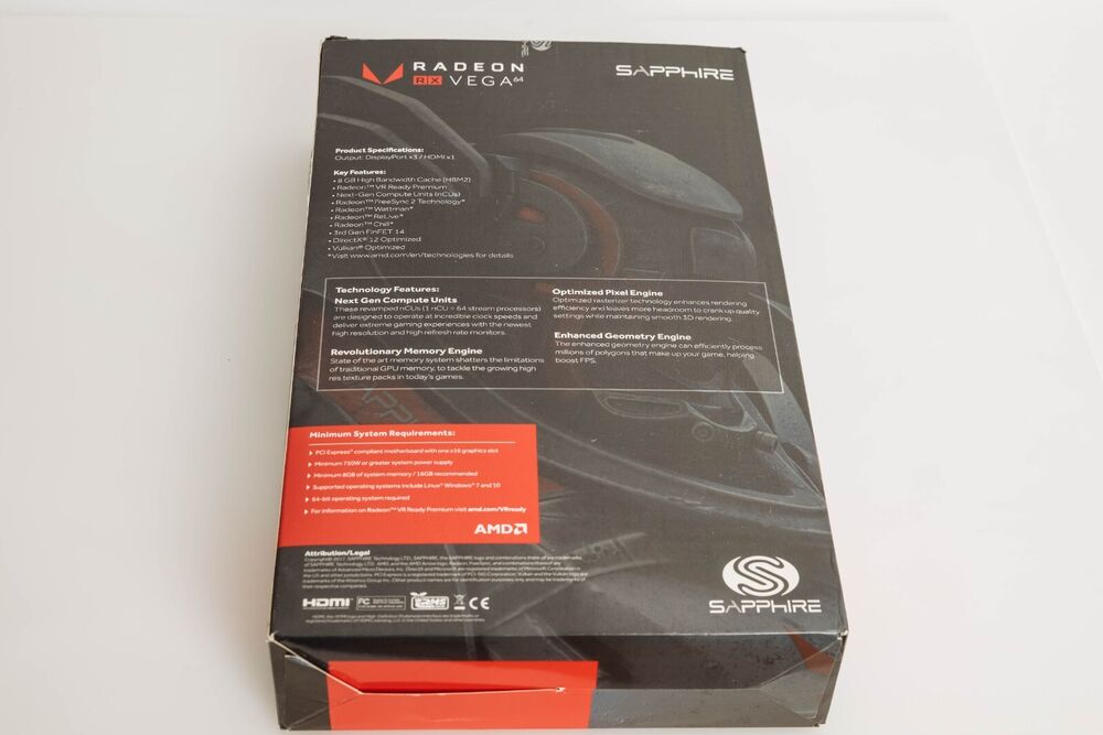 SAPPHIRE Radeon RX Vega 64 8GB HBM2 Graphics Card - High-Performance Gaming