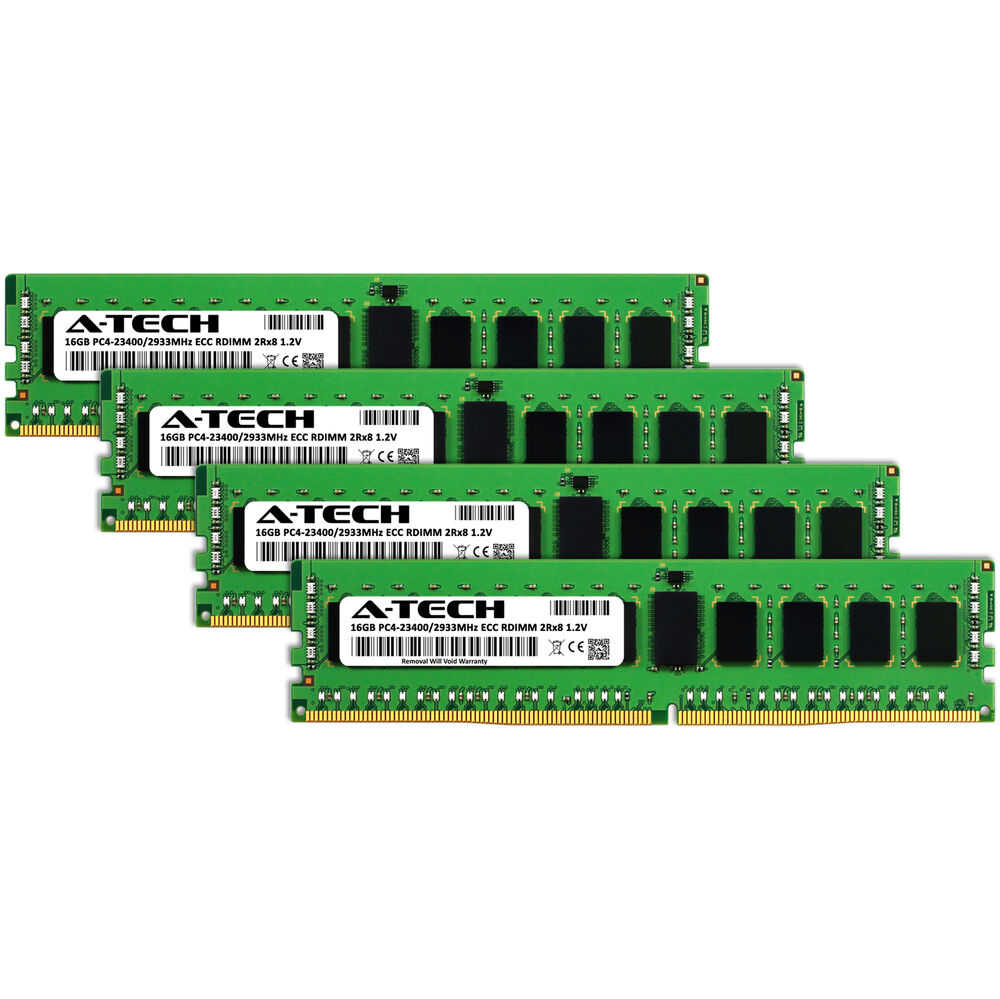 A-Tech 64GB (4x16GB) DDR4 2933MHz ECC REG RDIMM Server RAM