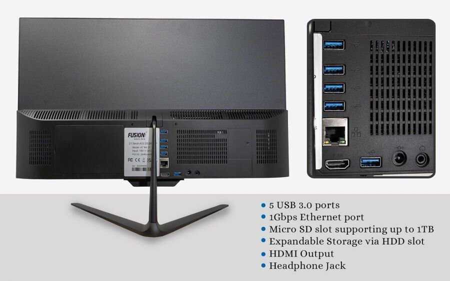 21.5" Full HD All-in-One Desktop PC with Windows 11 Home