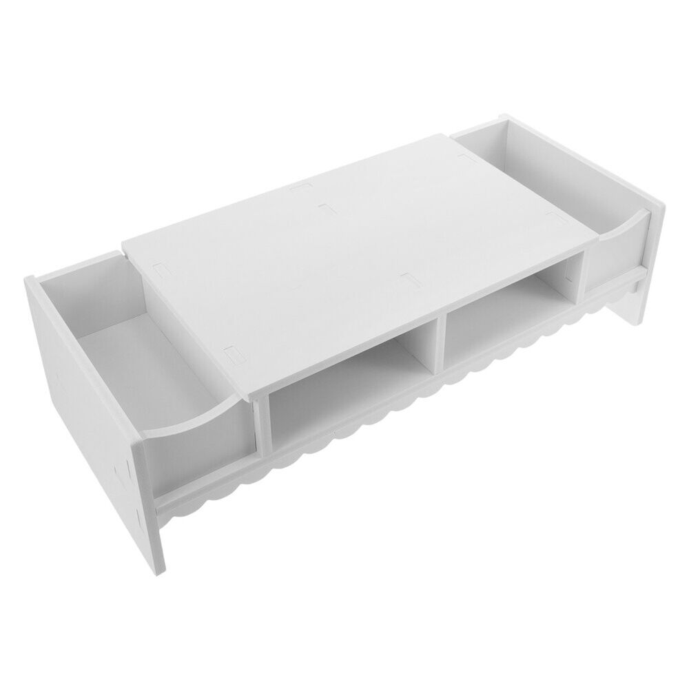 Ergonomic Monitor Stand with Storage Shelf - Office Organizer