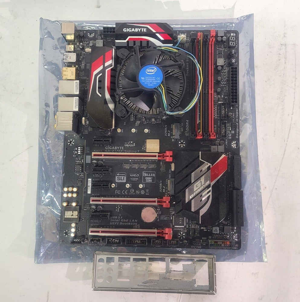 Gigabyte GA-Z170X-Gaming 5 ATX Motherboard Bundle with Intel Core i5-6500 Processor