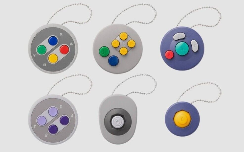Nintendo Controller Button Keychain Collection - 13 Unique Designs