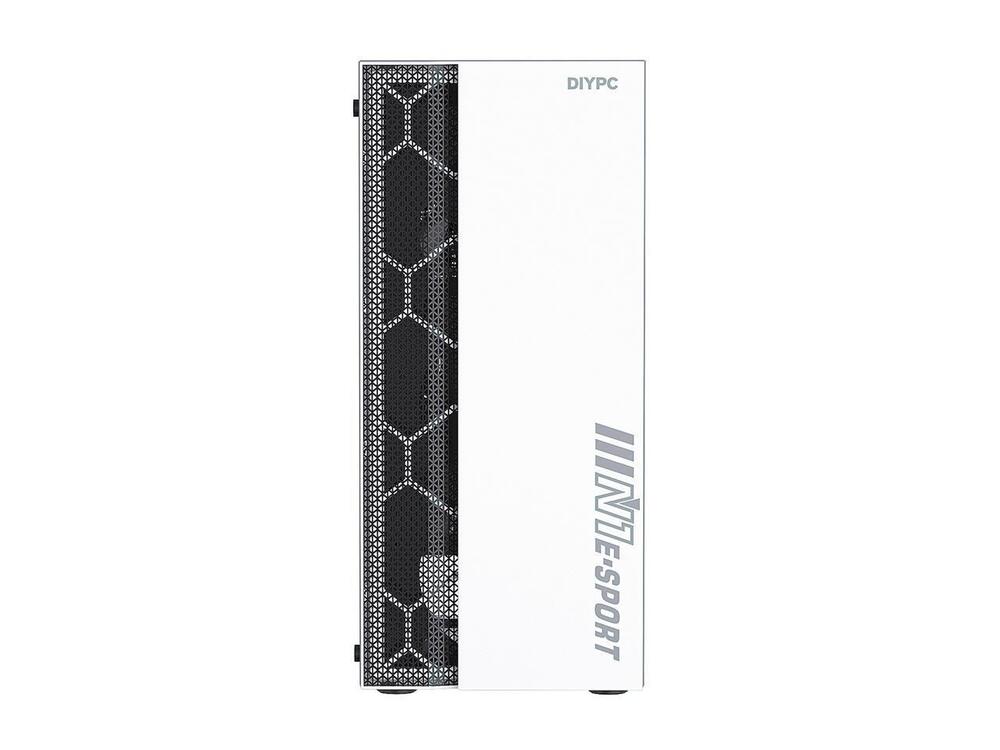 White USB 3.0 Steel/Tempered Glass ATX Mid Tower Computer Case DIYPC DIY-S08-W