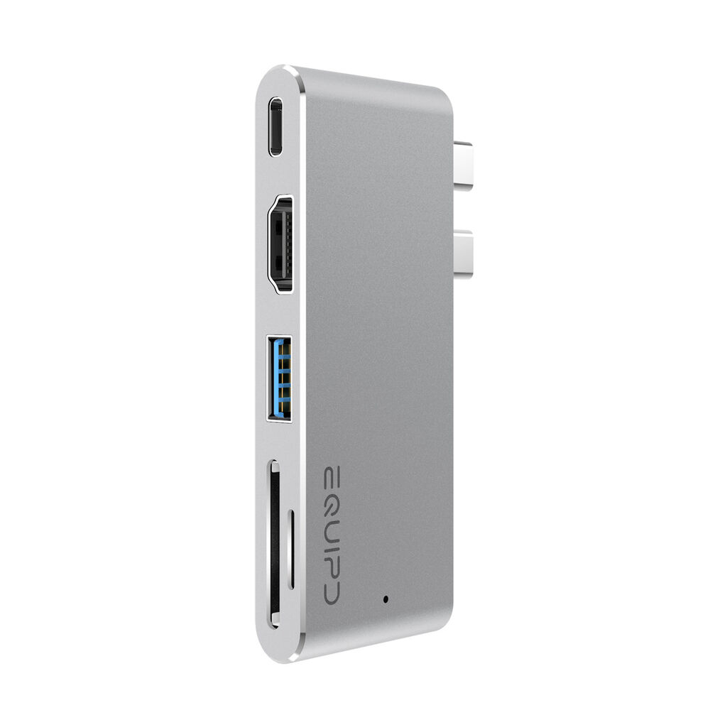 Aluminum USB-C Hub with 4K HDMI, Thunderbolt 3, USB 3.0, Card Reader
