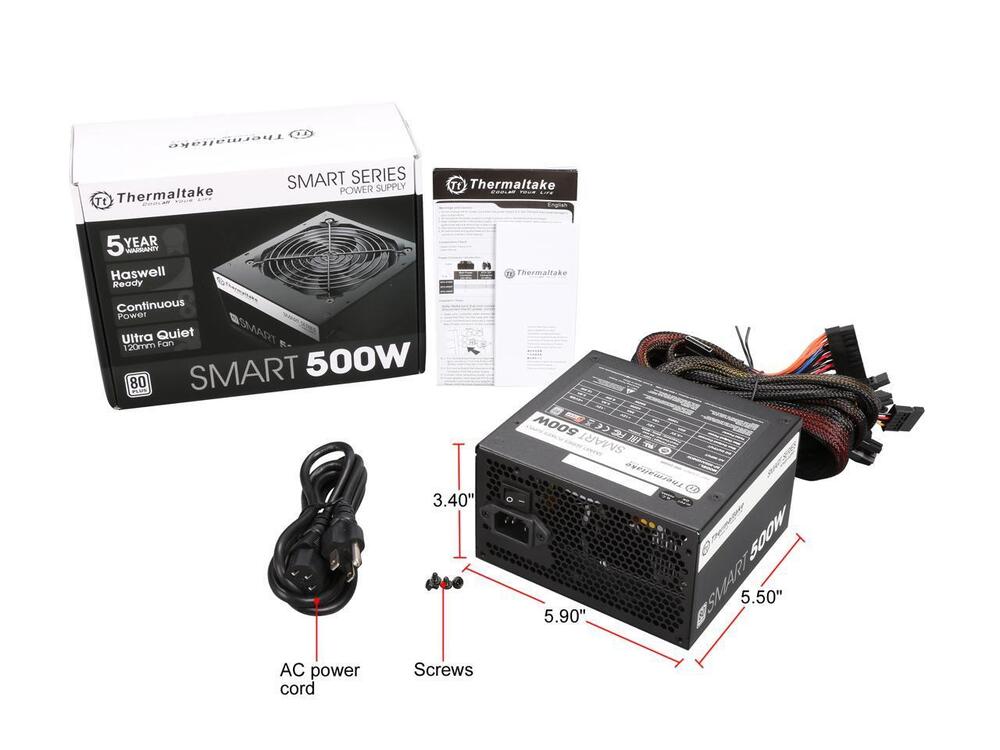 Thermaltake Smart Series 500W SLI/CrossFire ATX Power Supply