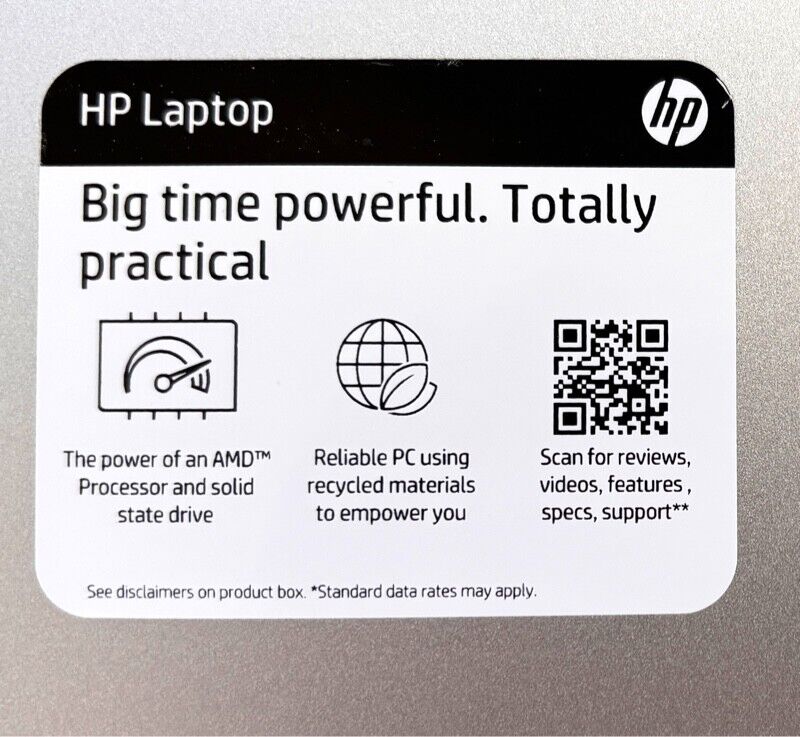 HP 15.6" FHD Ryzen 5 Laptop with 16GB RAM and 256GB SSD