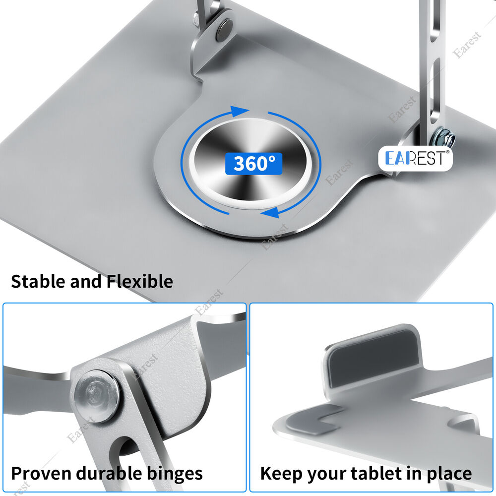 360° Rotating Adjustable Metal Laptop Stand - Ergonomic and Durable