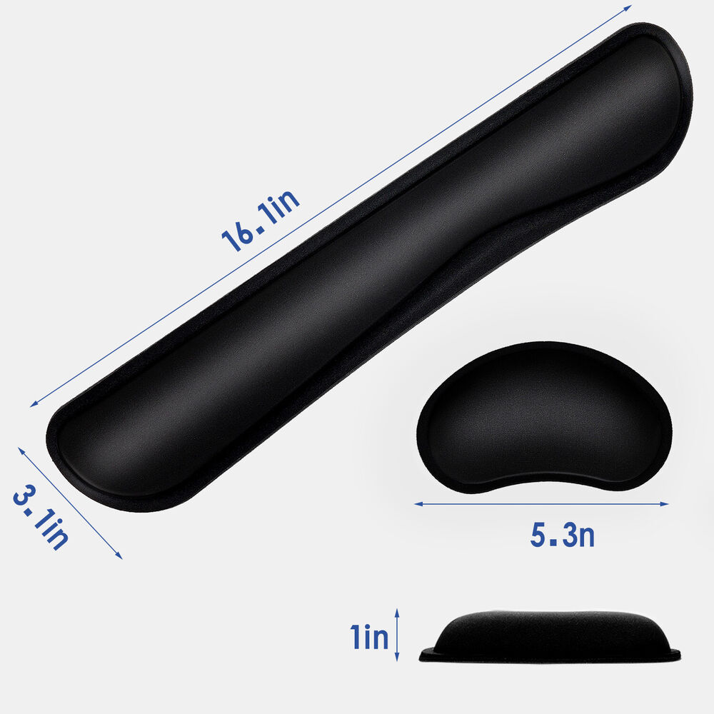 Ergonomic Memory Foam Wrist Rest Set for Keyboard and Mouse