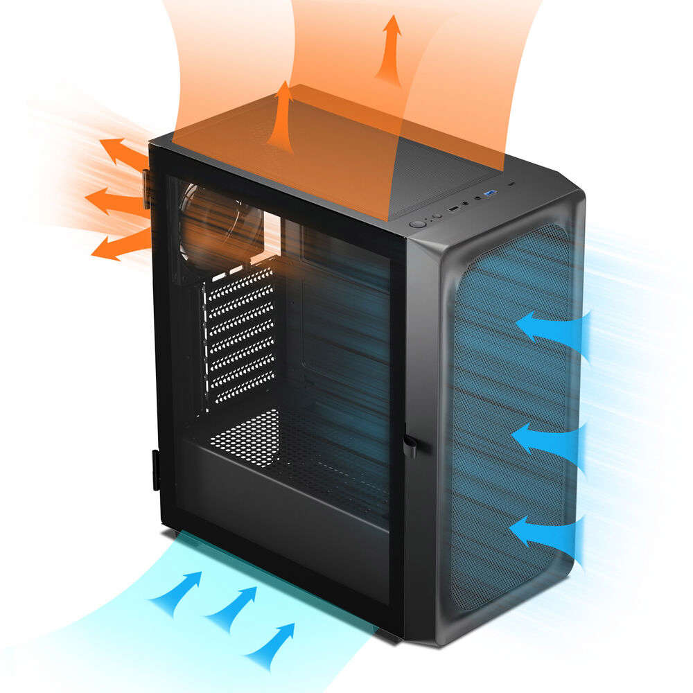 DARKROCK EC2 Black Micro-ATX Mid Tower PC Case - Support for 40 Graphics Cards