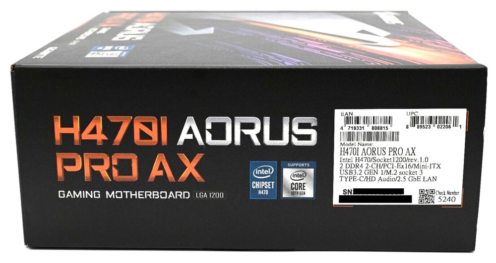 Gigabyte H470I AORUS Pro AX Mini-ITX Motherboard with WiFi 6