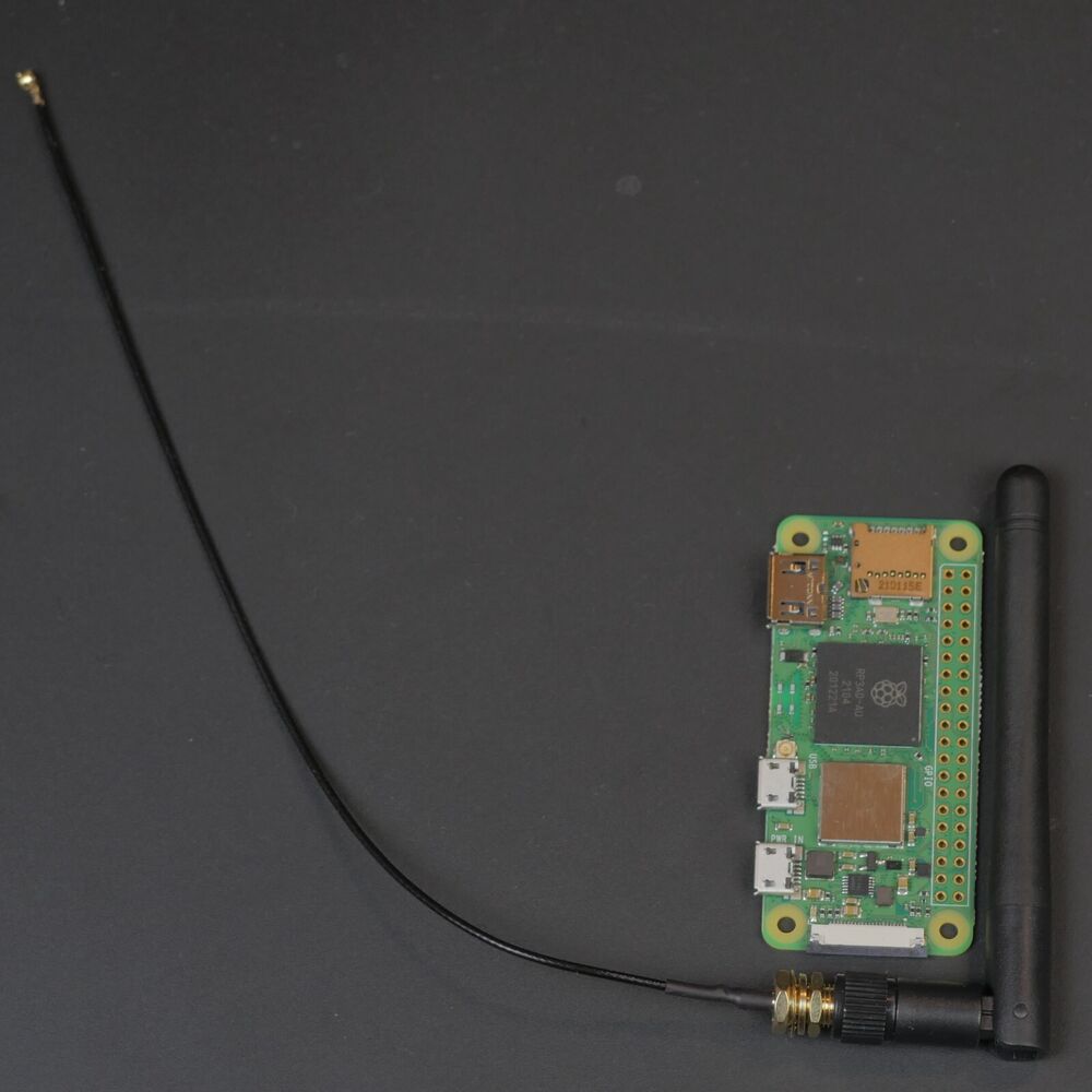 Raspberry Pi Zero 2W with U.FL WiFi Antenna Connector