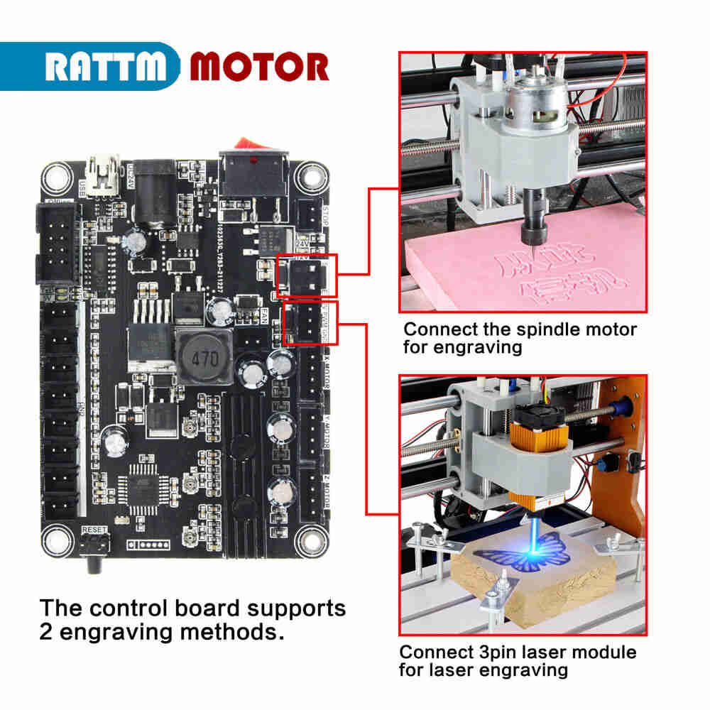 3018-pro DIY CNC Router with 10W Laser - Precision Wood Engraver and Milling Machine