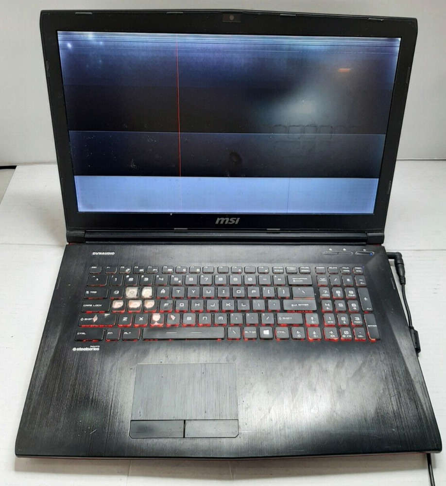 MSI Laptop MS-1795 - Core i7, 2.6GHz, 8GB RAM, No Storage/OS, Bad LCD