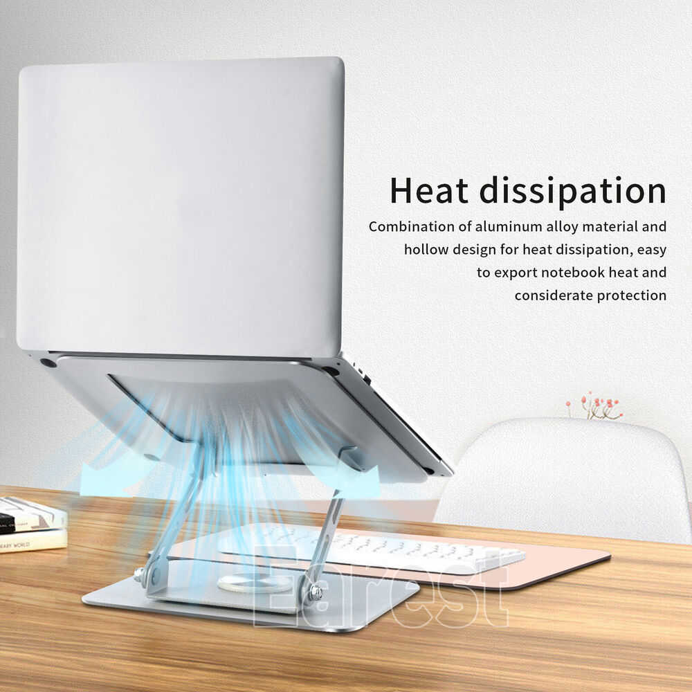 360° Rotating Adjustable Metal Laptop Stand - Ergonomic and Durable