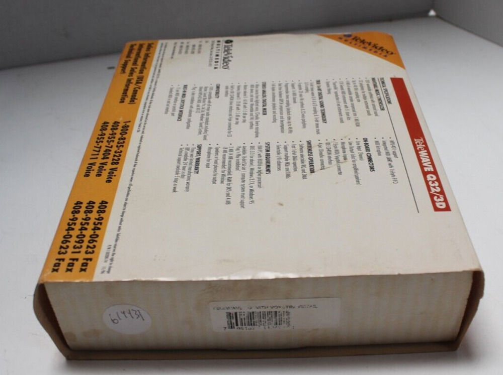 Vintage AdWave 32 TeleWave Q32/3D OPTi 82C931 ISA Sound Card - New