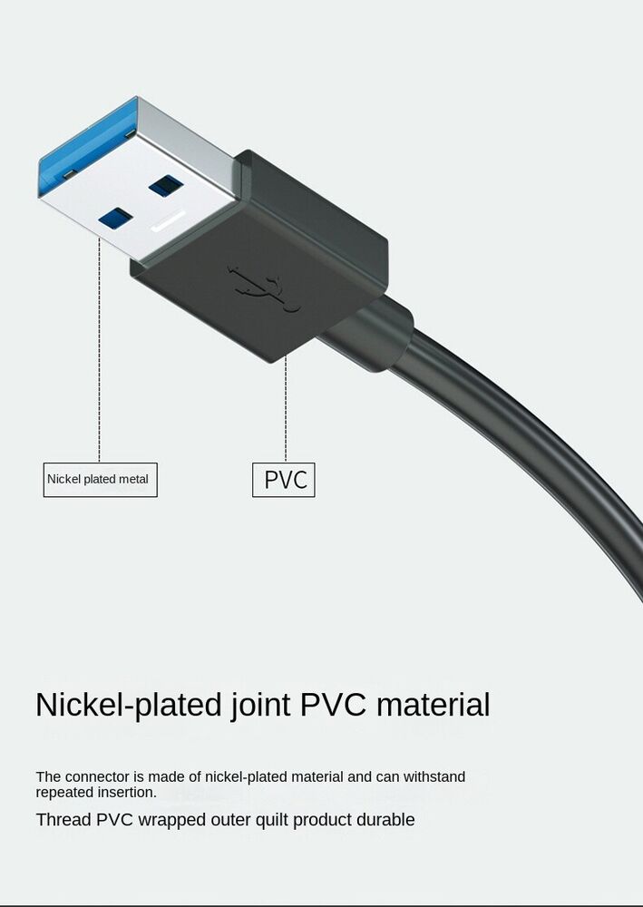 USB 3.0 4-Port Hub Splitter - High-Speed Connectivity for Multiple Devices