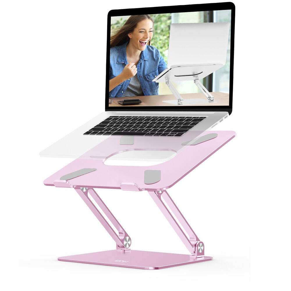 Ergonomic Aluminum Laptop Stand with Adjustable Height