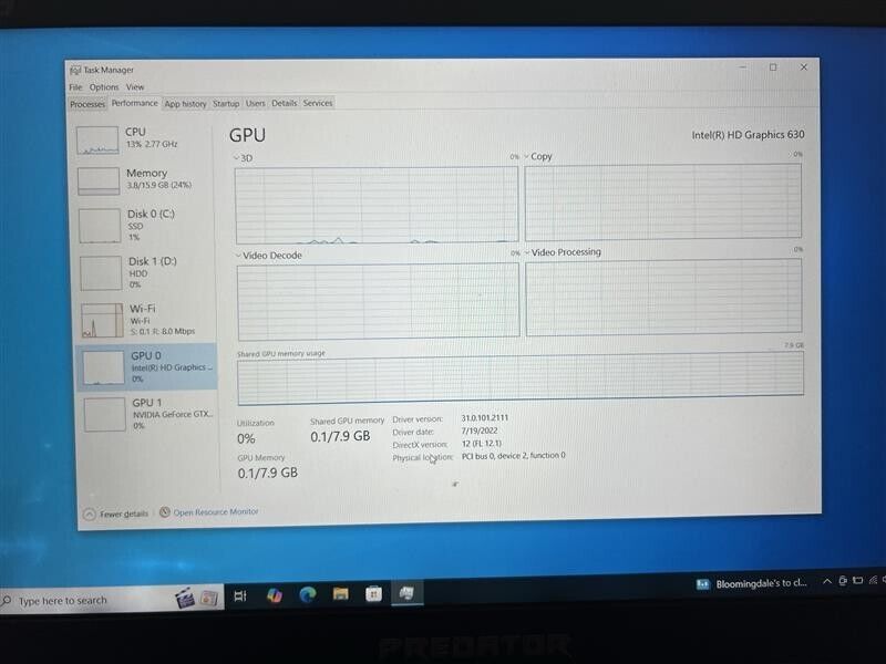 ASUS Predator Helios 300 Gaming Laptop - Powerhouse Performance