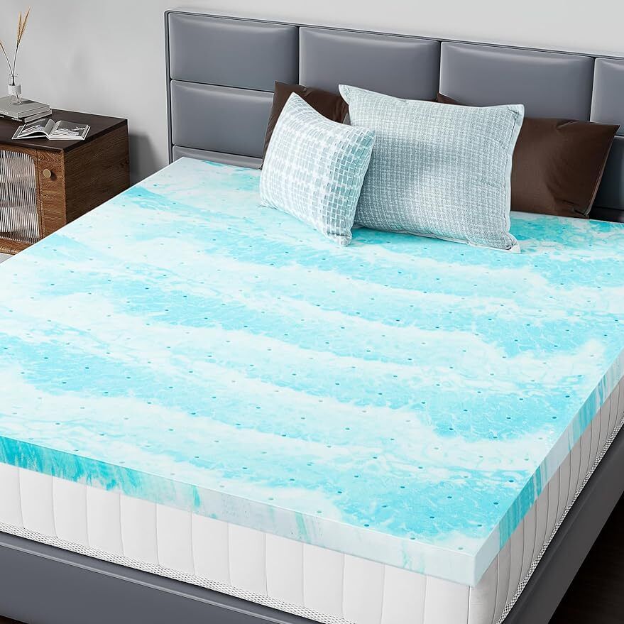 Gel-Infused Memory Foam Mattress Topper for Sleeper Sofas
