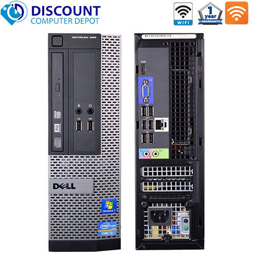 Dell Desktop Computer - Intel Core i3, 4GB RAM, 128GB SSD, DVD, WiFi, 19" LCD, Windows 10