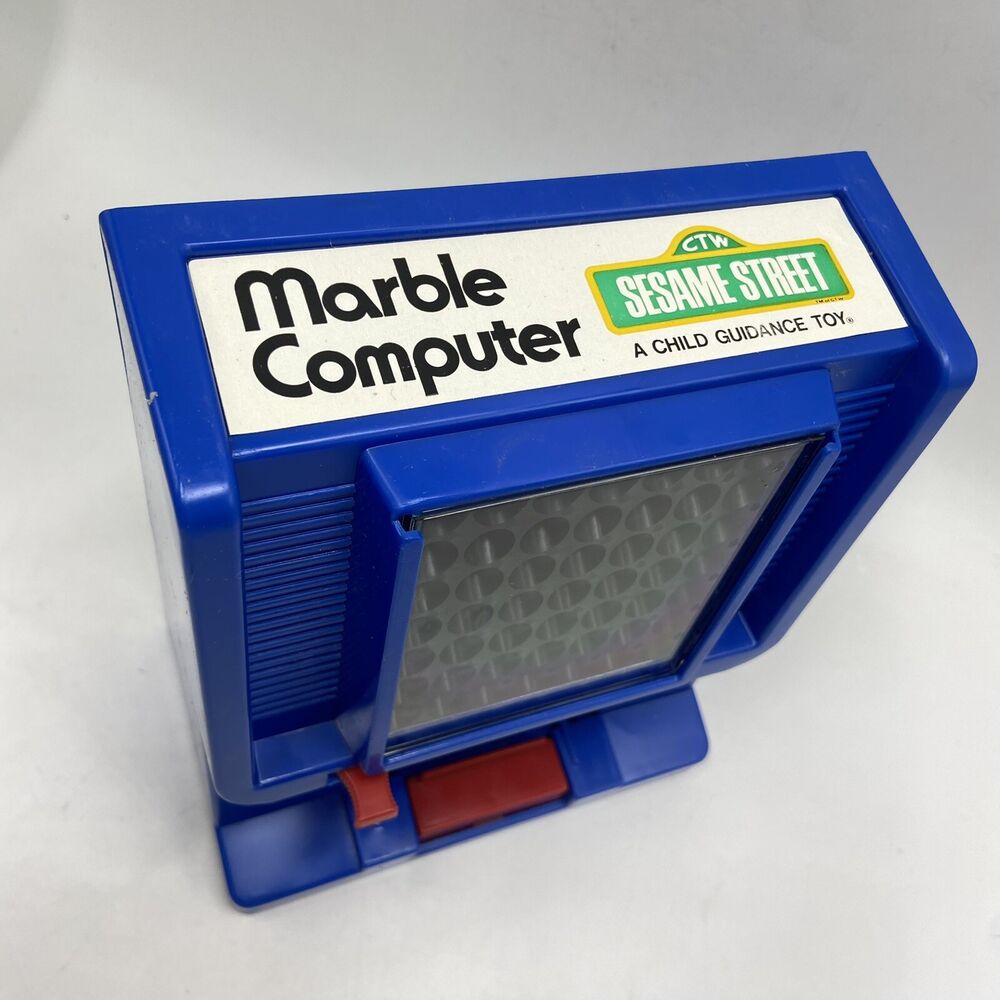 Vintage Sesame Street Marble Computer Game Set