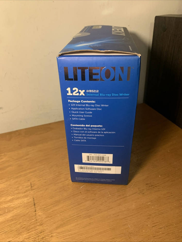 Brand New Liteon iHBS212-08 BD-ROM DVD+/-RW CD-RW Desktop Blu-Ray Drive