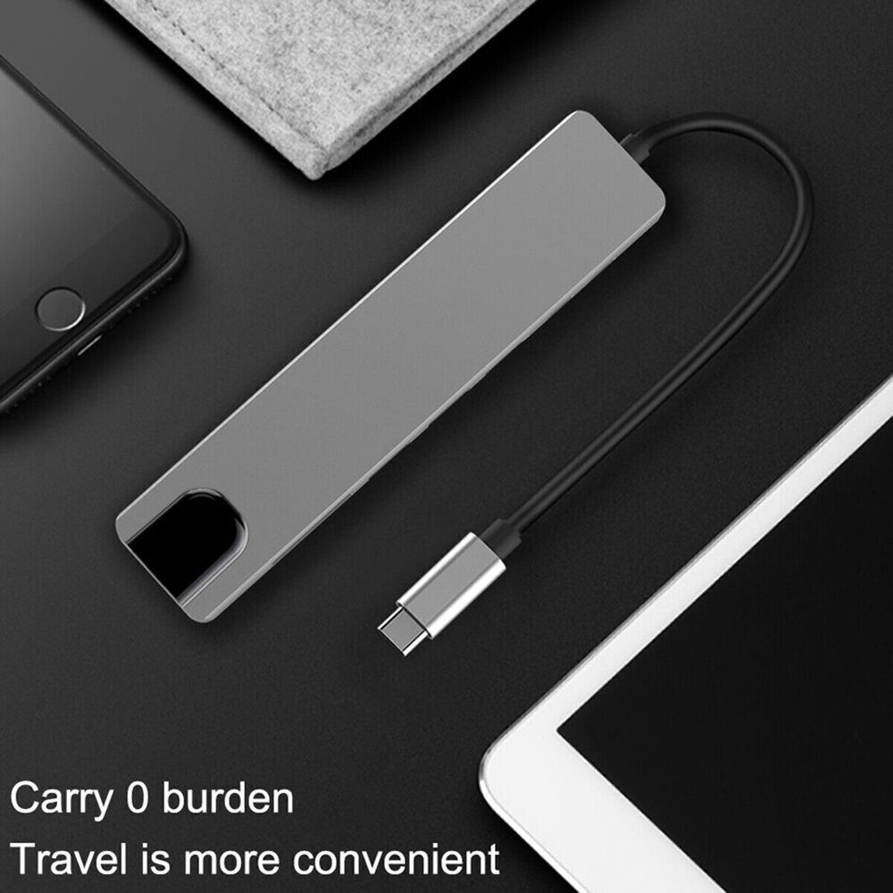 8-in-1 USB-C Hub Adapter with 4K HDMI, Ethernet, and 8 Ports
