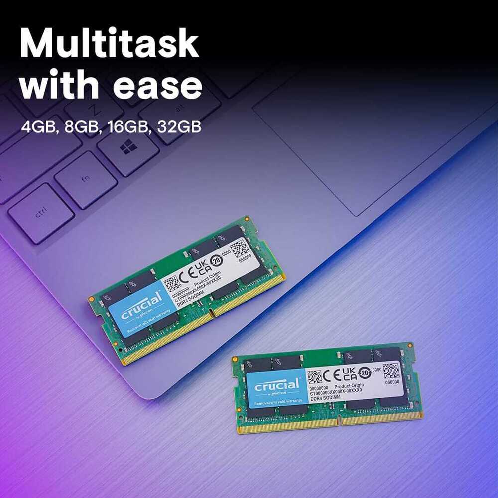 Crucial 32GB DDR4 3200MHz C22 SODIMM Laptop Memory Kit - Green