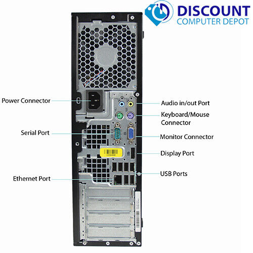 HP Desktop Computer PC with Core i3, 8GB RAM, 128GB SSD, DVD, WiFi, Windows 10 and 19" LCD