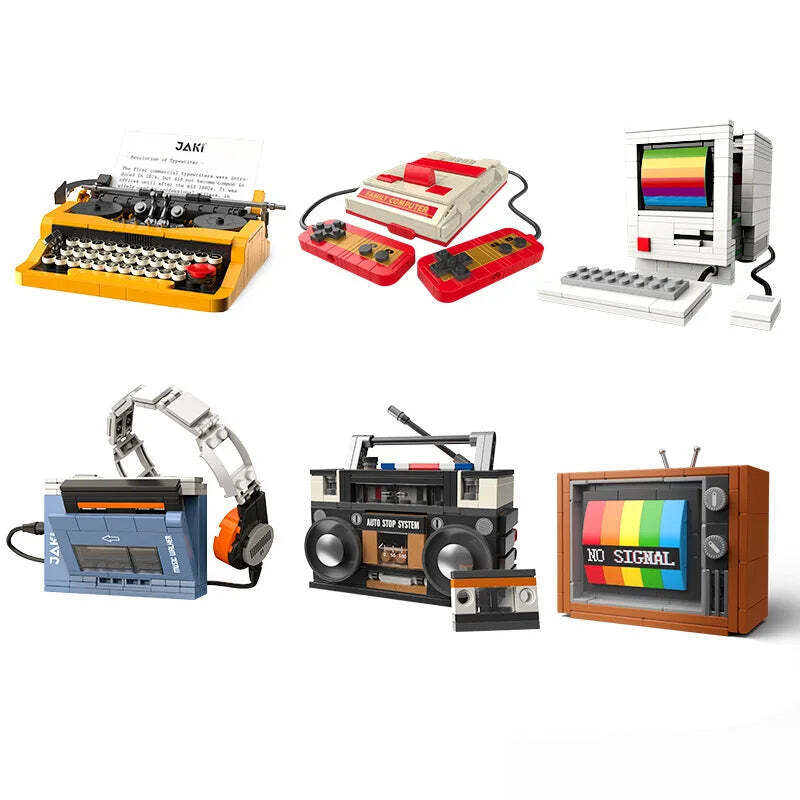 Retro DIY Appliance Blocks Set - Nostalgic Building Toys