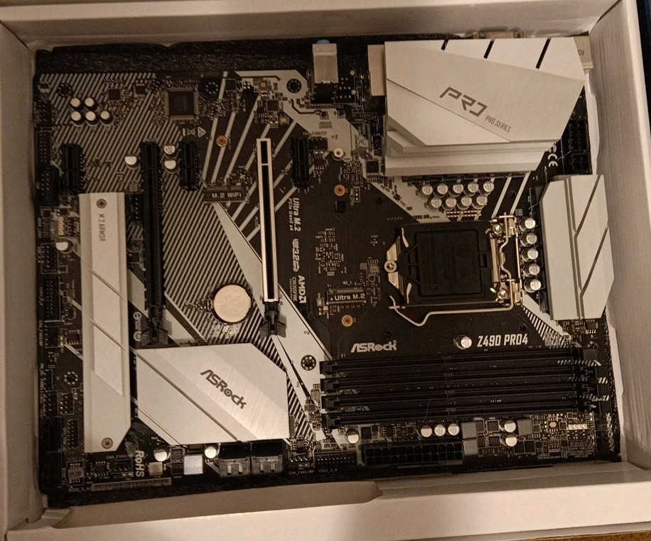 ASROCK Z490 Pro4 Motherboard - Used, Intel Z490, DDR4, LGA 1200