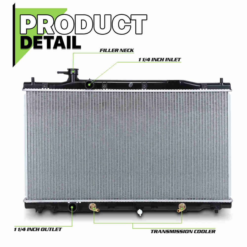 [DPI 2954] Premium Aluminum Core Radiator for 2007-2009 Honda CR-V 2.4L (Japan Built)