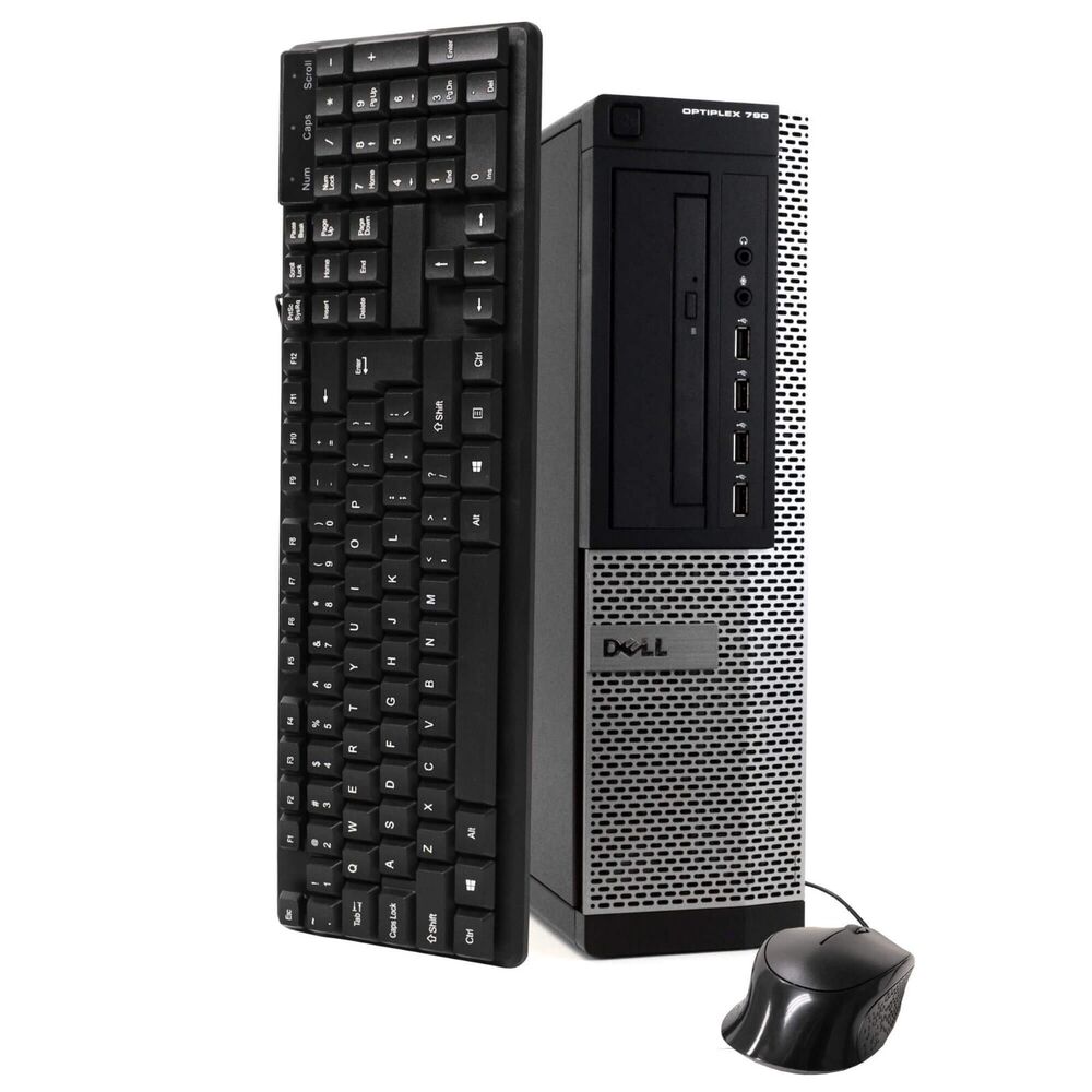 Dell Desktop Computer - Intel i5, 8GB RAM, 128GB SSD, DVD/RW, WiFi, Windows 10 Pro