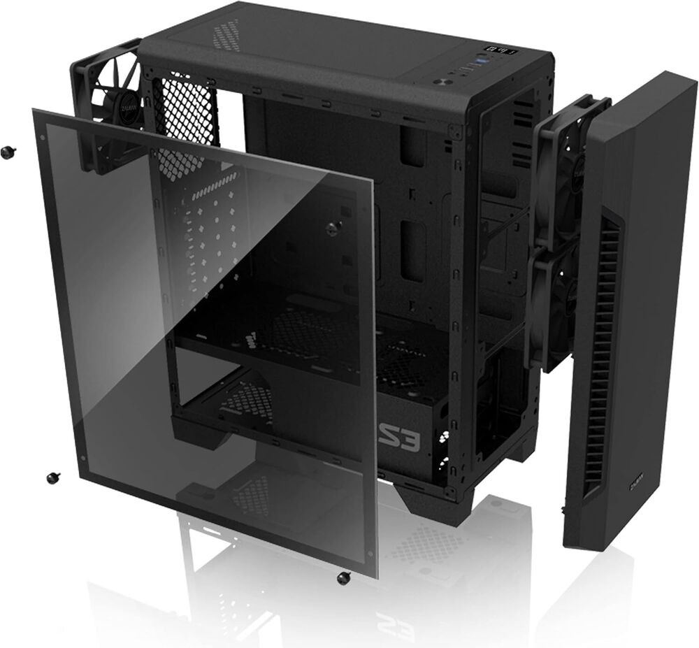 Zalman S3 TG ATX Mid Tower Computer Case with Tempered Glass