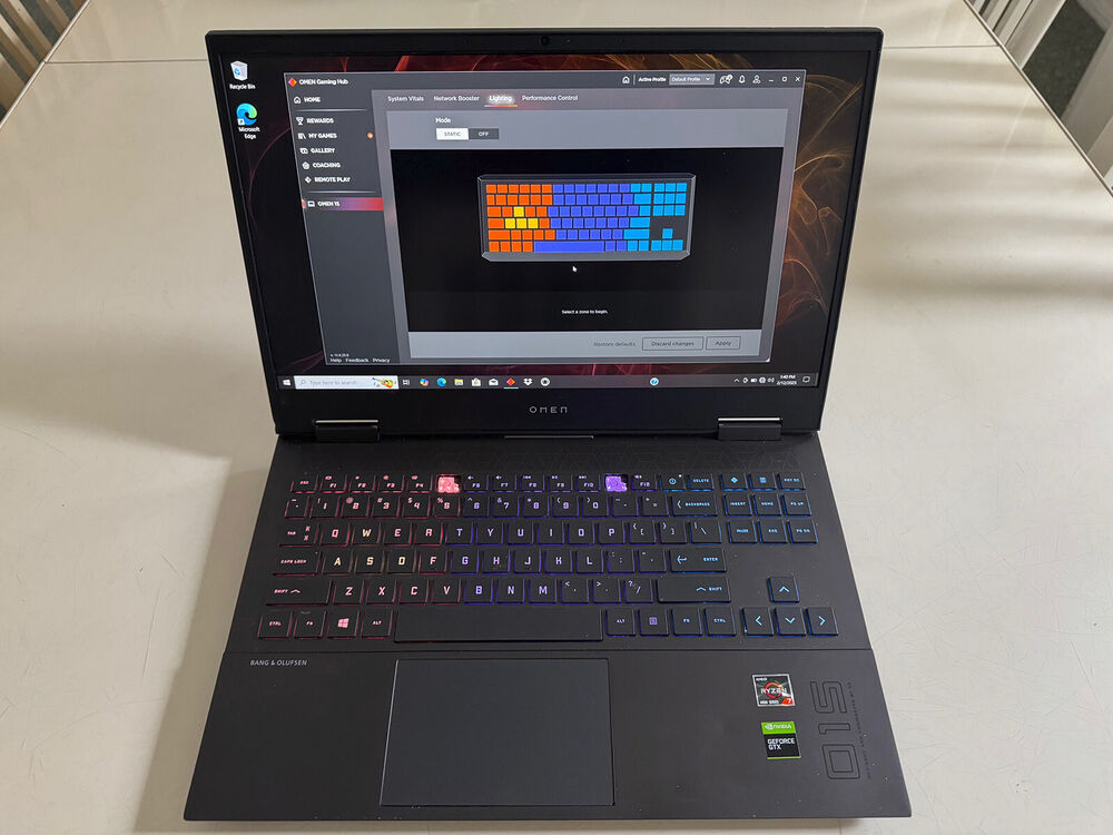 HP Omen 15.6" Gaming Laptop - AMD Ryzen 7, 512GB SSD, 8GB RAM