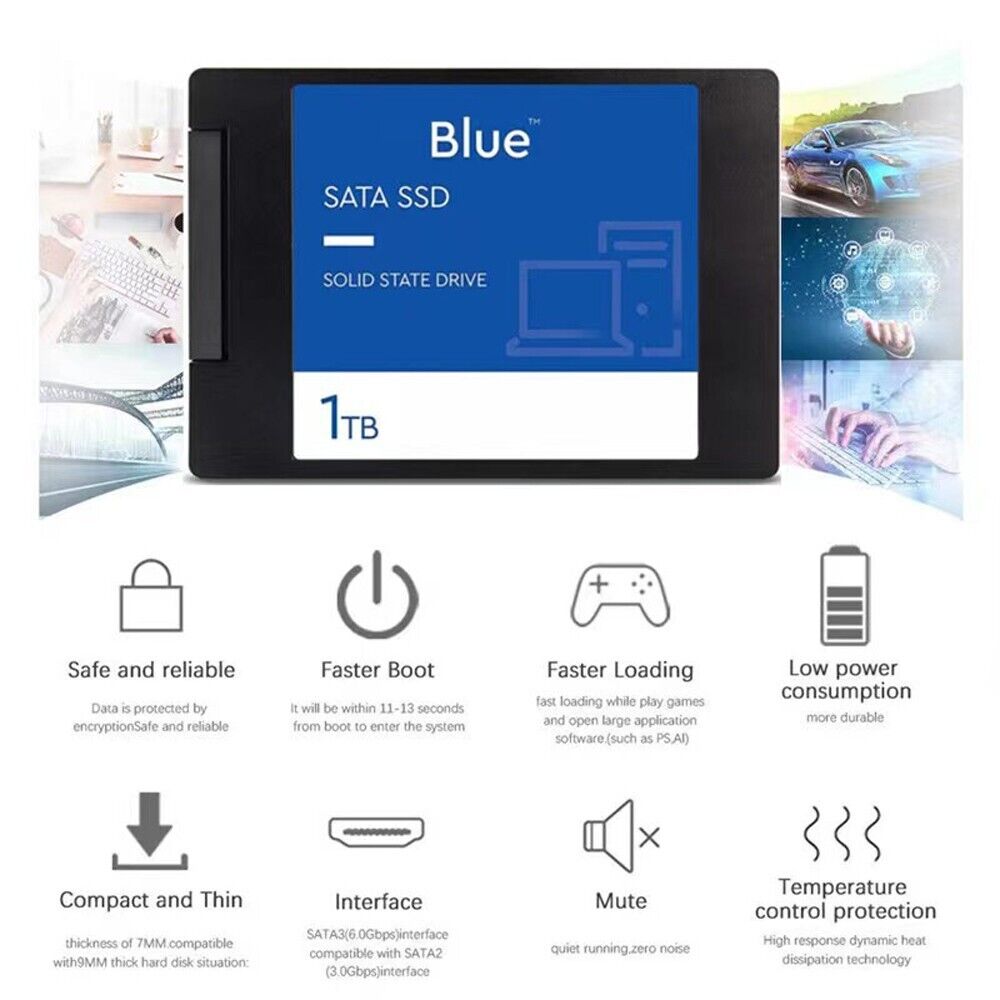 4TB 2.5" SATA III SSD - High-Speed Internal Storage for PC/MAC