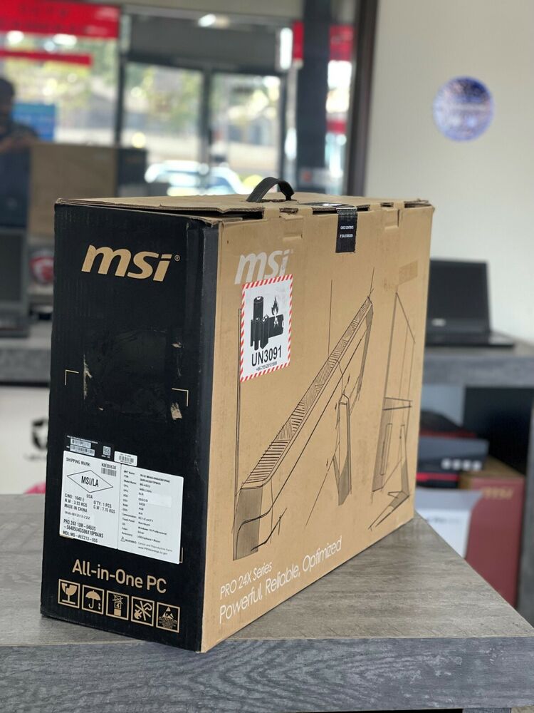 MSI PRO 24X 10M-046US 24" All-in-One PC with Intel Core i5, 64GB SSD + 500GB HDD, 4GB RAM, Windows 10 Pro