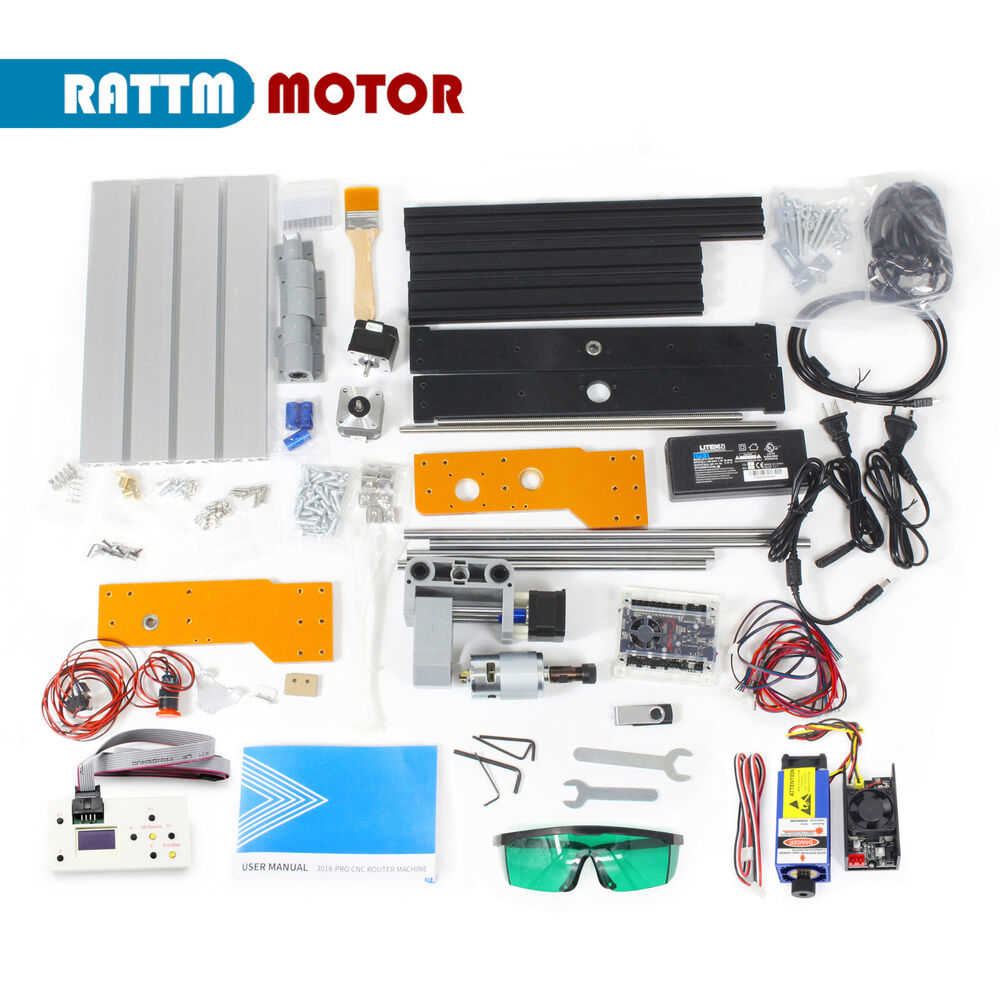 3018-pro DIY CNC Router with 10W Laser - Precision Wood Engraver and Milling Machine