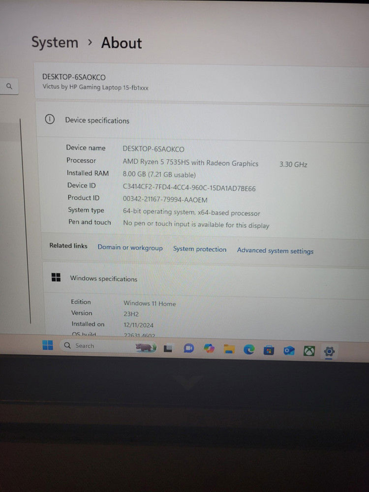 HP Victus Gaming Laptop - 15.6" FHD, Ryzen 5, RTX 2050