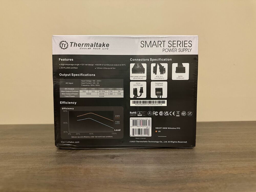 Thermaltake Smart SPD-0600P 80 Plus 600W Power Supply Unit