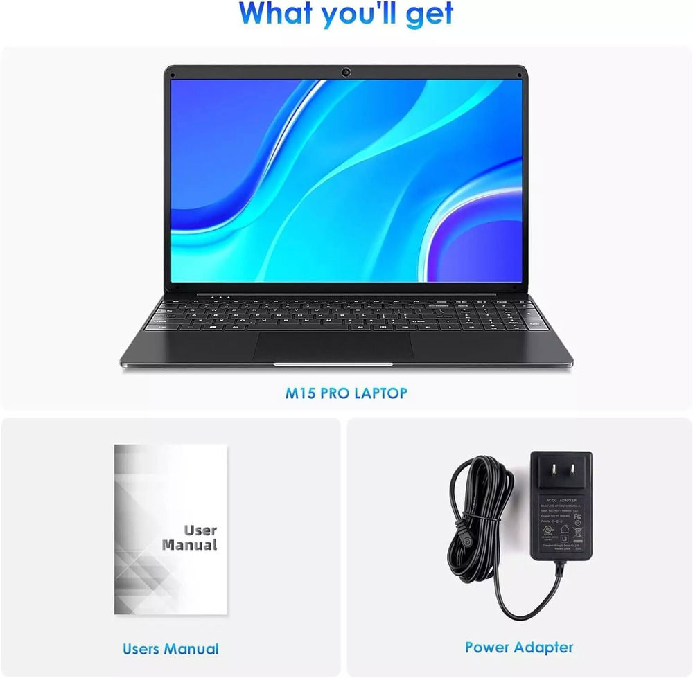 SGIN 15.6" FHD Laptop with 8GB RAM, 256GB SSD, Intel Celeron 2.6GHz, WiFi