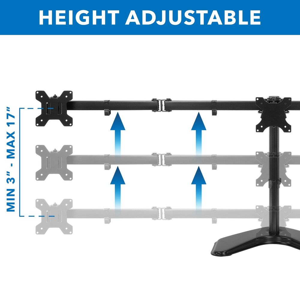 Mount-It! Triple Monitor Stand - Versatile and Sturdy for 28-32 Inch Screens