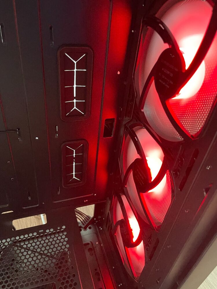 Black Mid Tower Gaming Computer Case with 4 Pre-Installed Fans